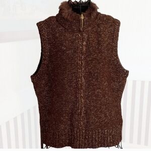 CHARTER CLUB Macy's Brown Sweater Size XL Petite